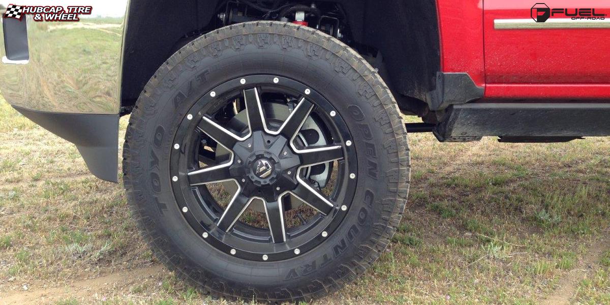 vehicle gallery/chevrolet silverado fuel maverick d538 0X0  Black & Milled wheels and rims